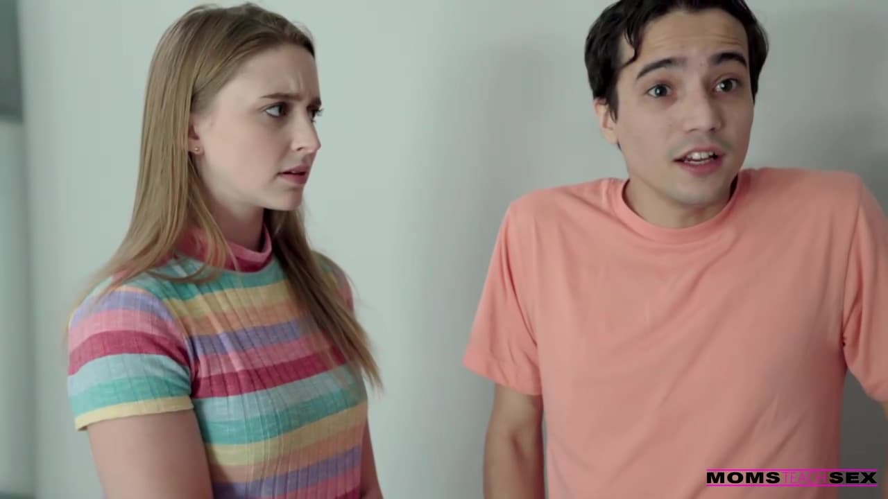 Hot Step mommy is giving sex advices to her step- son and his girlfriend, during a threesome