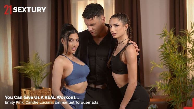 Emmanuel Torquemada, Emily Pink And Candie Luciani In You Can Give Us A Real Workout